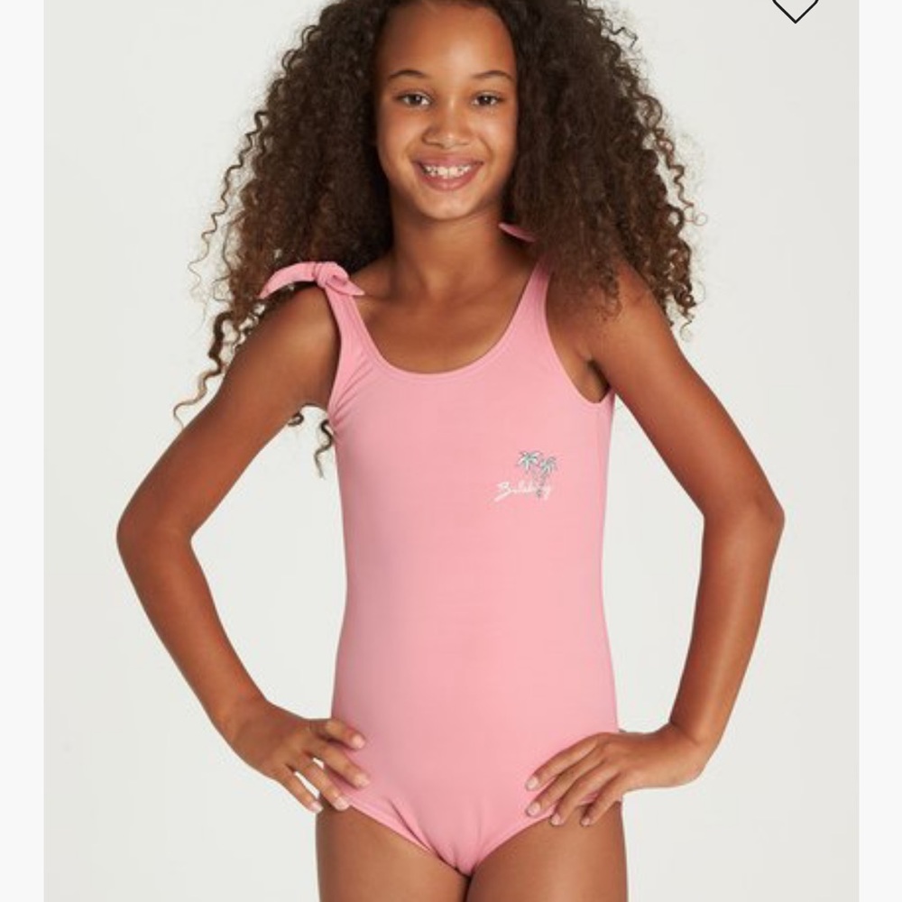 Billabong Girls Pink One Pc Swimsuit-Size 8
